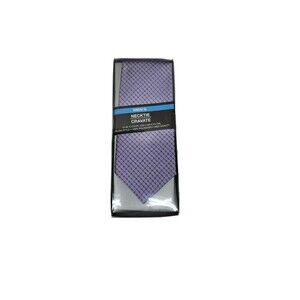 Greenbrier Men's Italian Style Polyester Necktie Purple Dots 51” L x 3.75” W